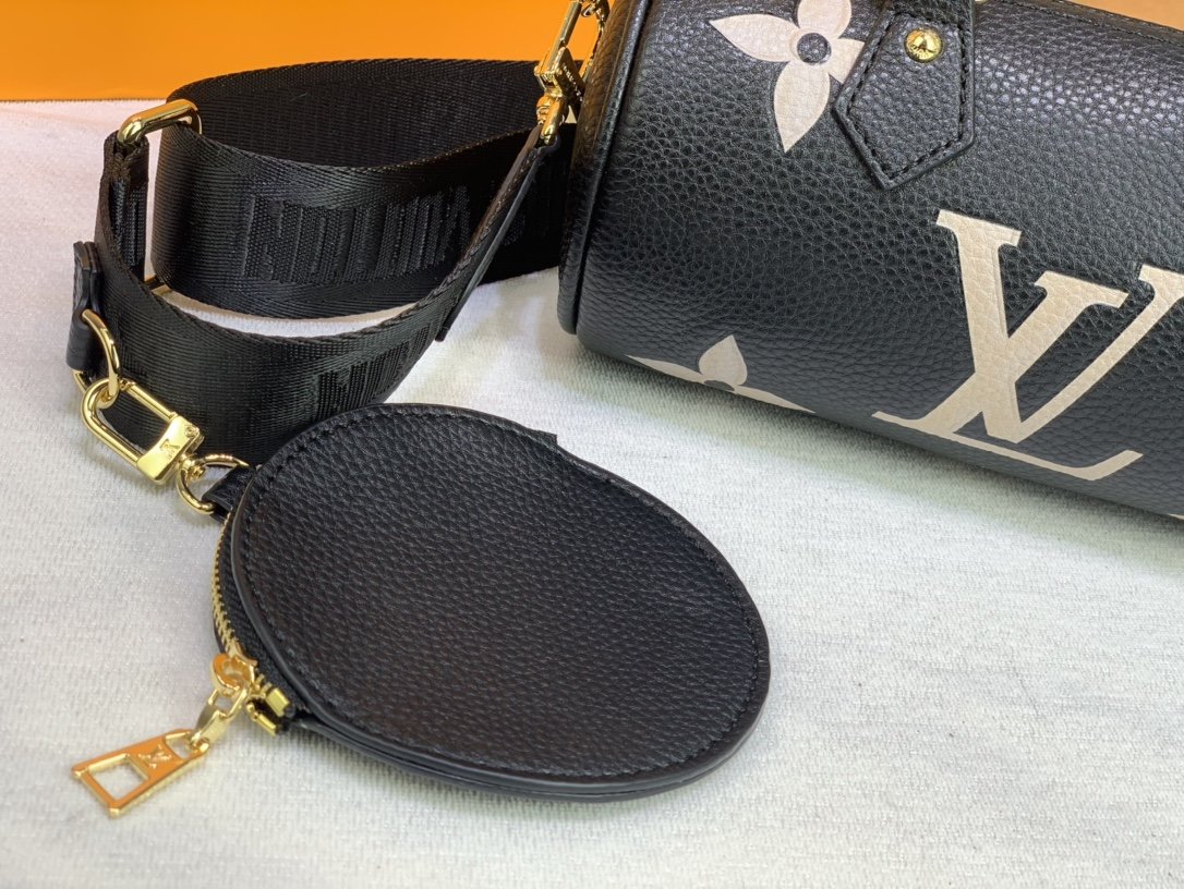 Top Quality Papillon BB Monogram Empreinte Black/Beige For Women,  Shoulder And Crossbody Bags 7.9in/20cm Top Quality M45980