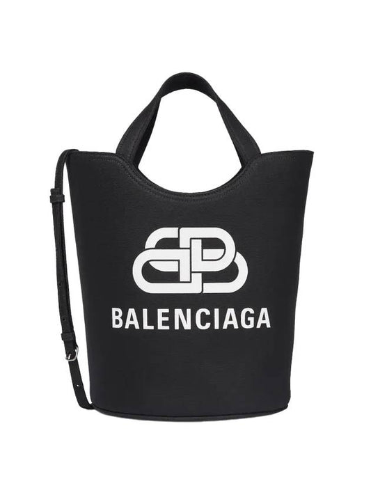 Luxury Balenciaga Trending 2025 Wave Logo Medium Tote Bag Black