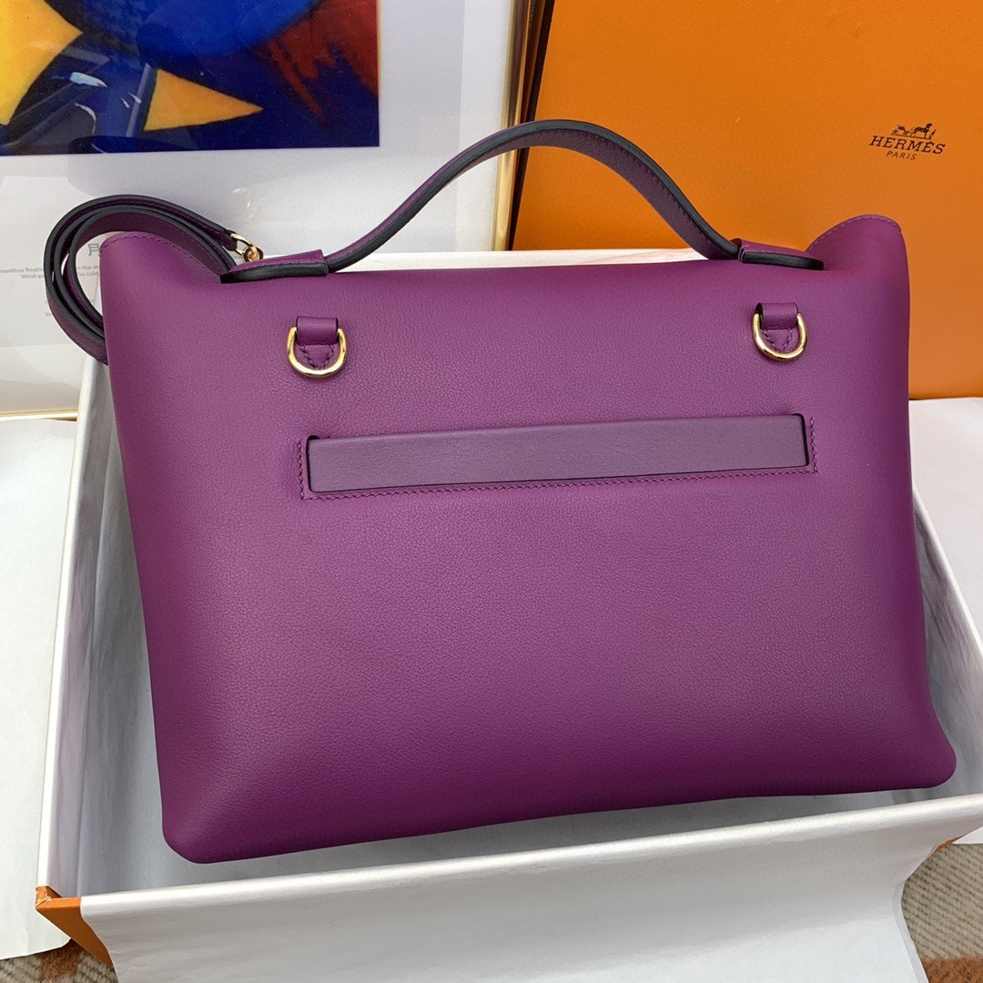 Top Quality 24/24 Clemence Swift Purple For Women, Handbags, Shoulder Bags 11.4in/29cm