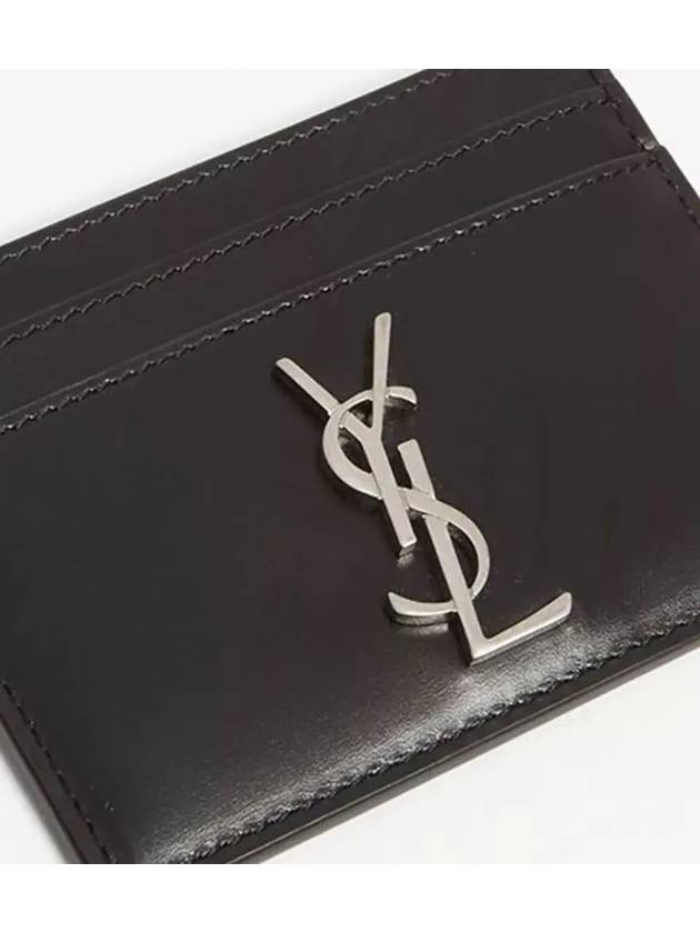 Luxury Saint Laurent Trending 2025 Monogram Card Case in Smooth Leather Black