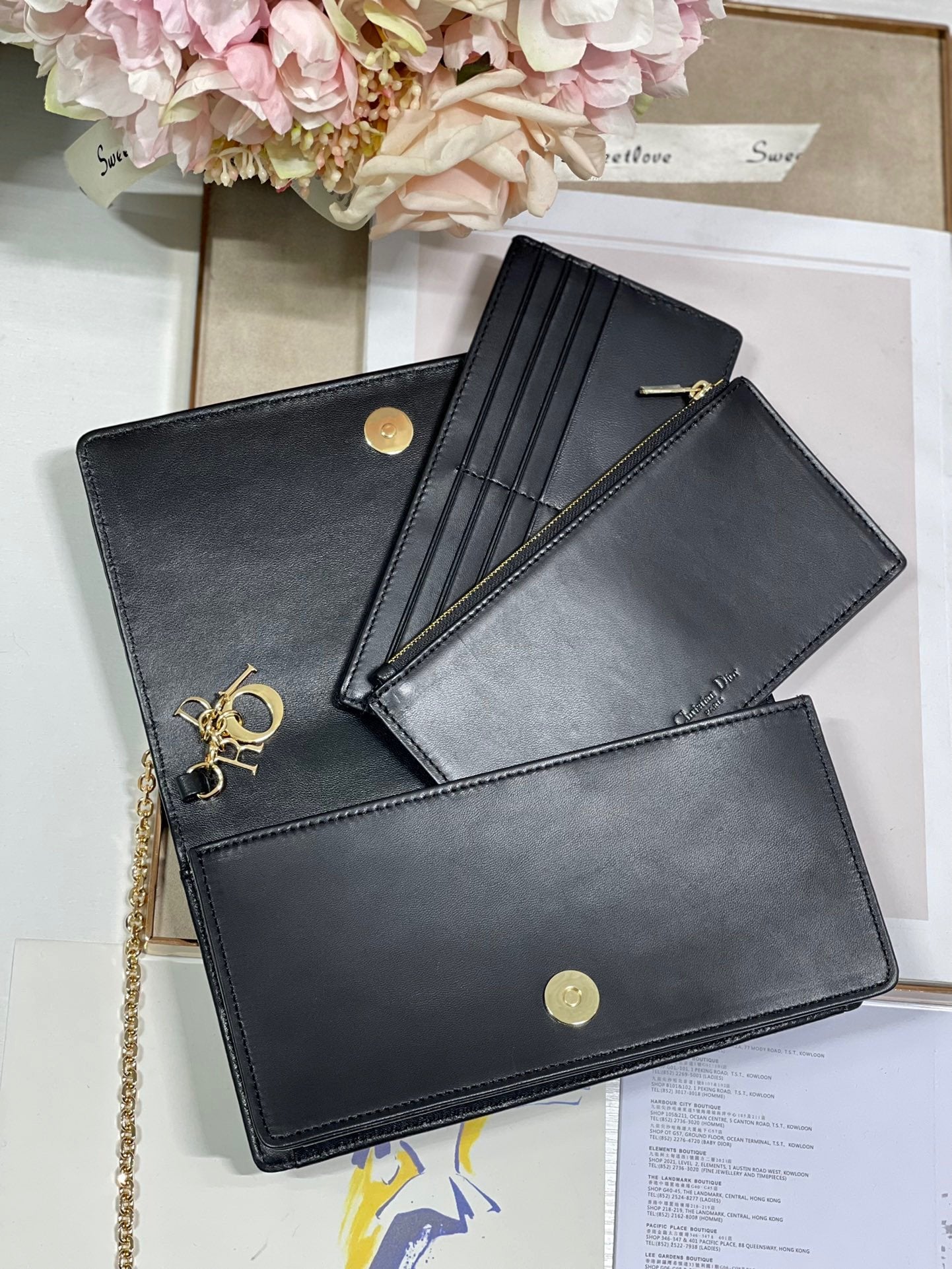 Top Quality Lady Pouch Black, For Women, Womens Handbags 8.5in/21.5cm CD S0204SLOI_M989