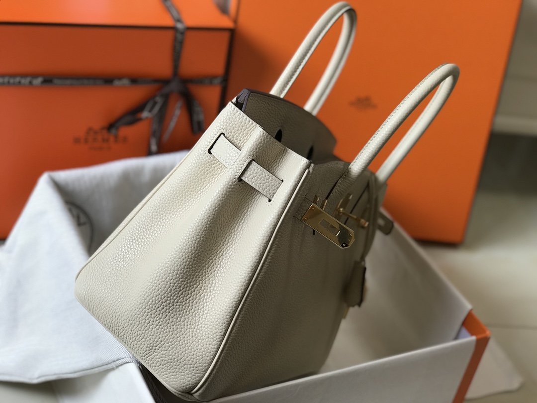 Top Quality Birkin Cream With Gold Hardware Bag For Women, Handbags, Shoulder Bags 30cm/12in