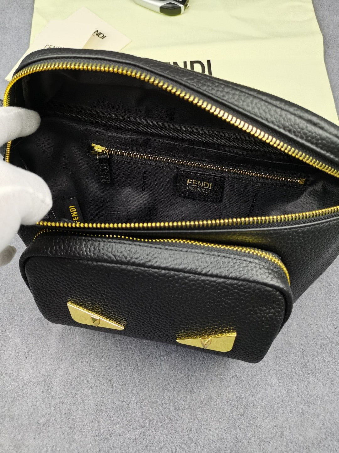 Top QualityTop Quality Little Monster Belt Bag Black For Men, Men’s Bag 7.9in/20cm FF