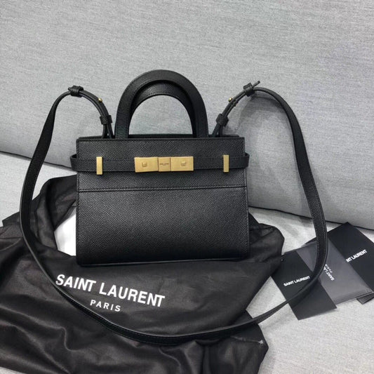 YSSL Manhattan Nano Shopping Bag In Box Black For Women 8in/21cm YSL 5937410SX0W1000