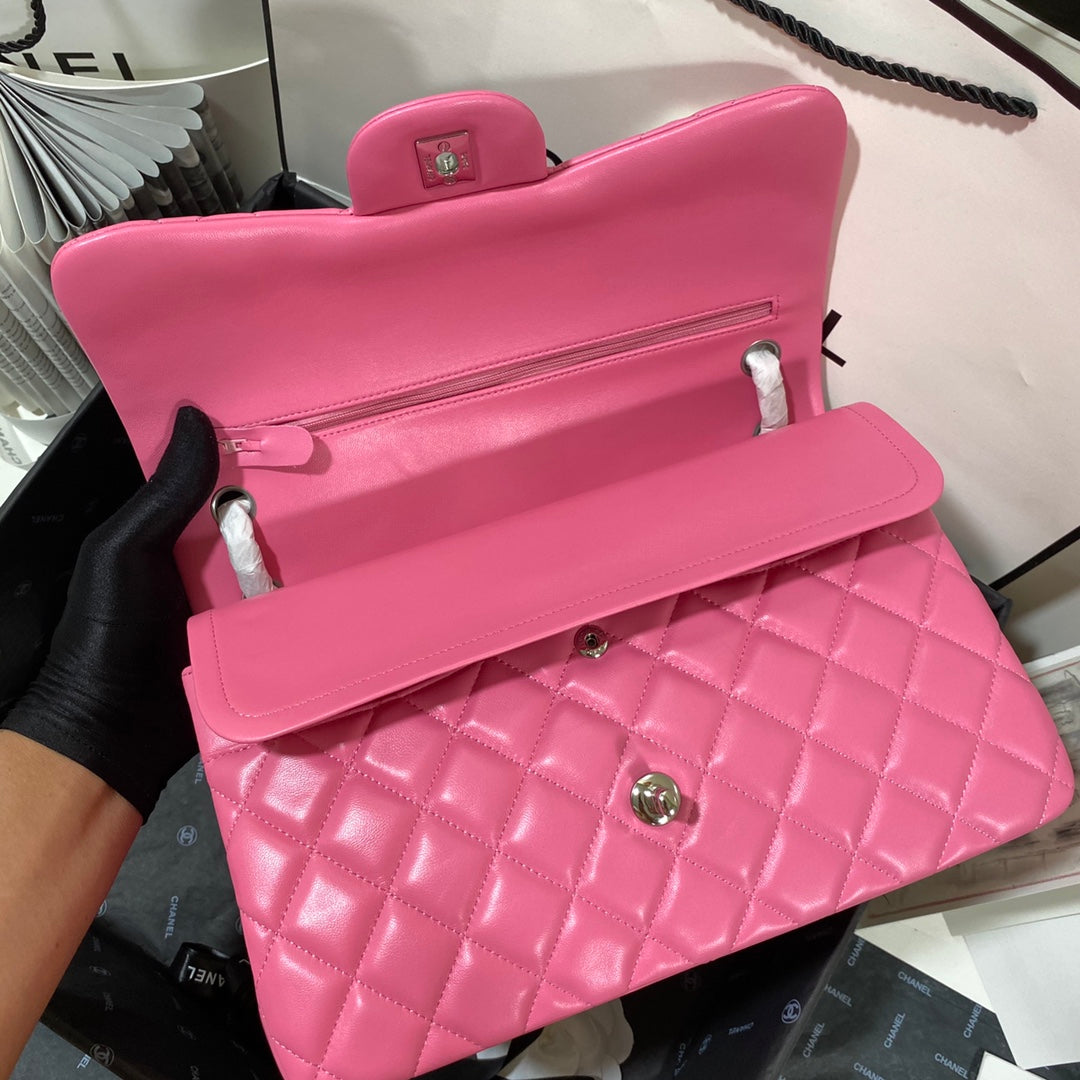CHLLarge Classic Handbag Silver Hardware PiNike For Women Handbags, Shoulder Bags 11.8in/30cm
