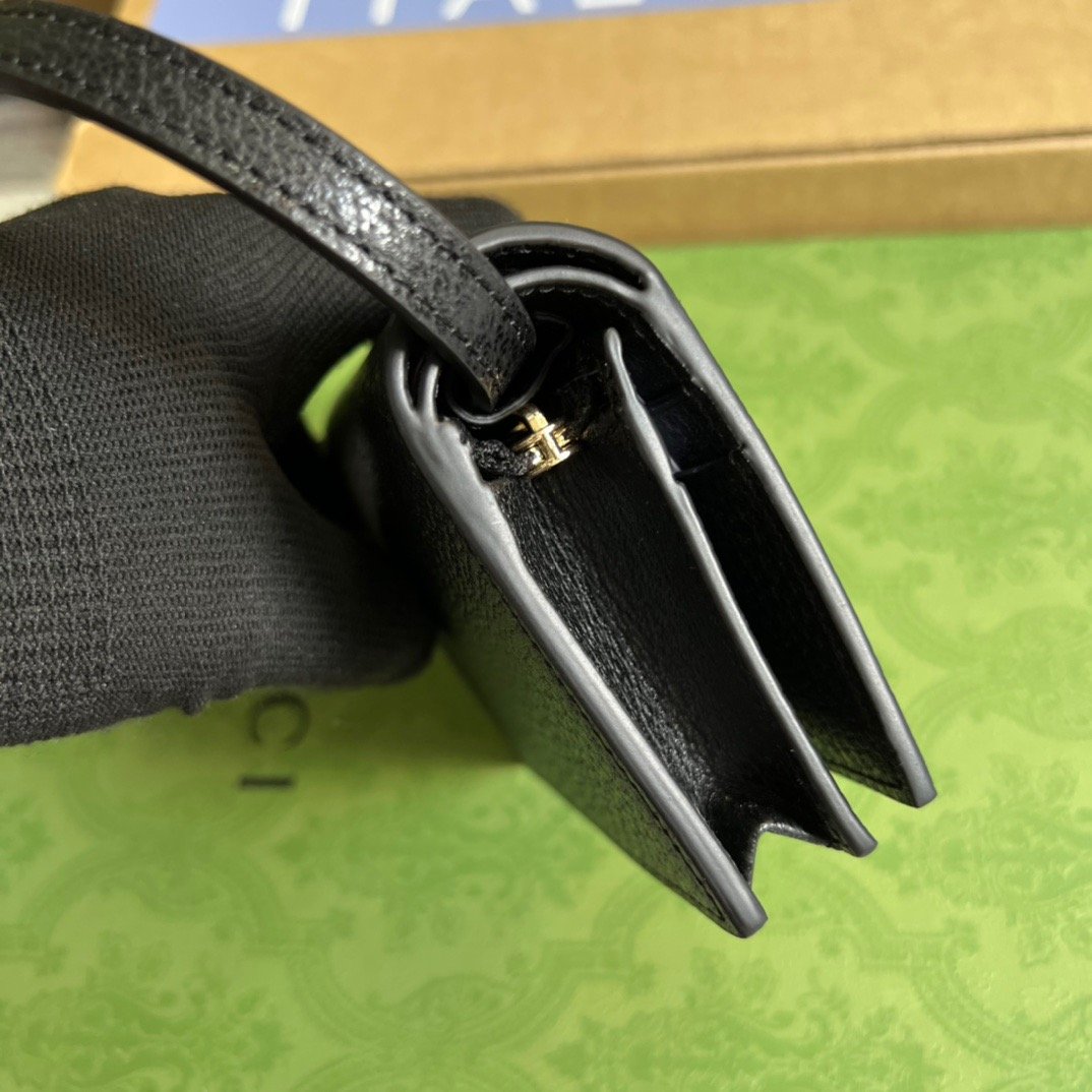gg x Adidas Card Case With Horsebit Black For Women, Women’s Bags 4in/11cm gg