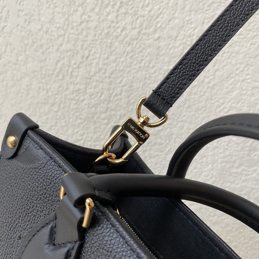 Top Quality On The Go PM Bag Monogram Empreinte 9.8in/25cm Black Top Quality M45653