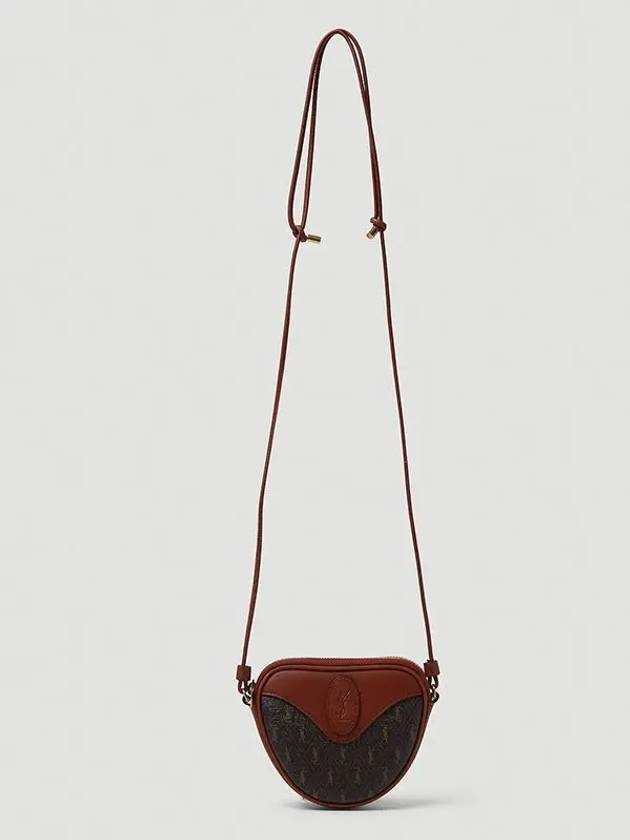 Luxury Saint Laurent Trending 2025 Le Monogram Canvas Coir Coin Cross Bag Brown