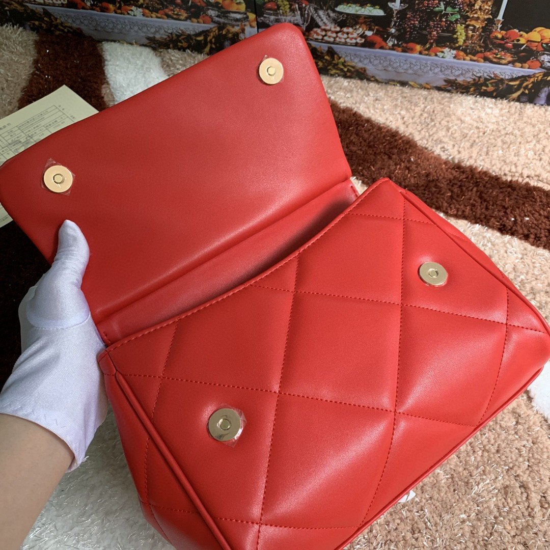Top Quality MeTop Qualityum Sicily Bag In Quilted Red For Women 10.2in/26cm Top Quality Top Quality6002AW5918H383