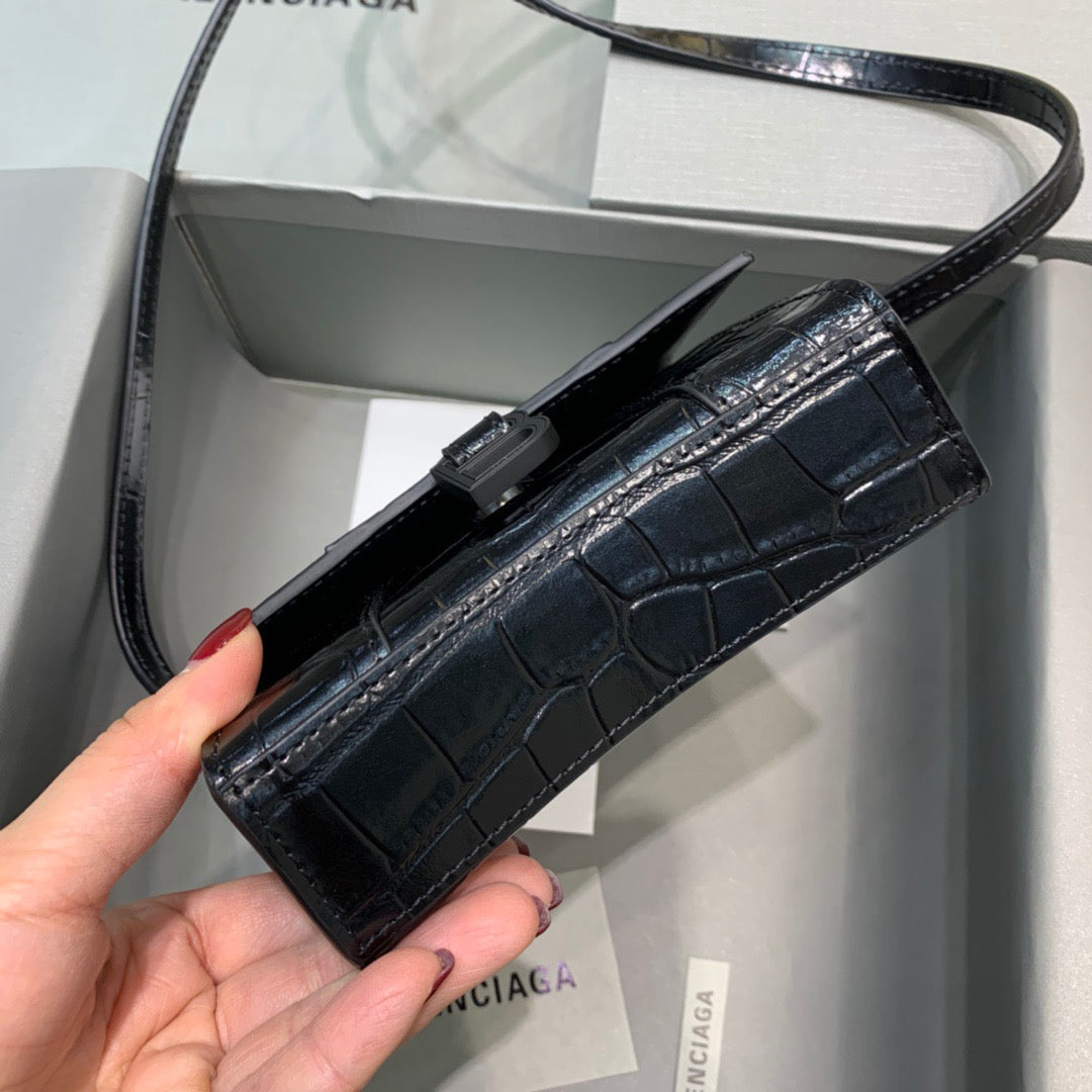 Top Quality Hourglass Mini Handbag In Black, For Women,  Bags 4.7in/12cm