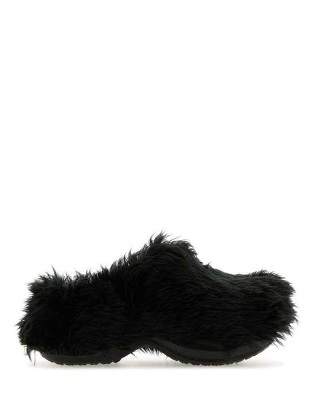 Luxury Balenciaga Trending 2025 Fake Fur Mule Black