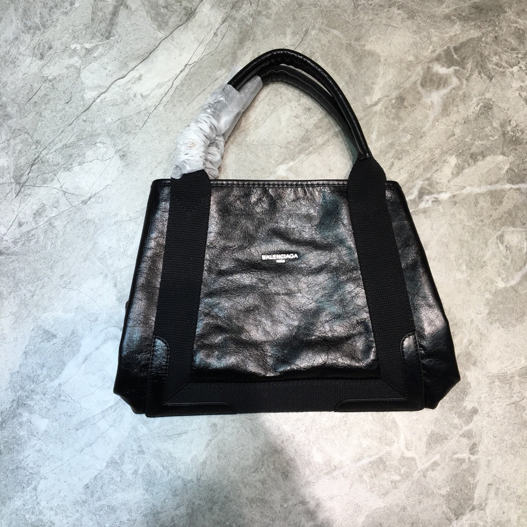 Top Quality Navy Small Cabas Tote Bag In Black, For Women,  Bags 18.5in/47cm