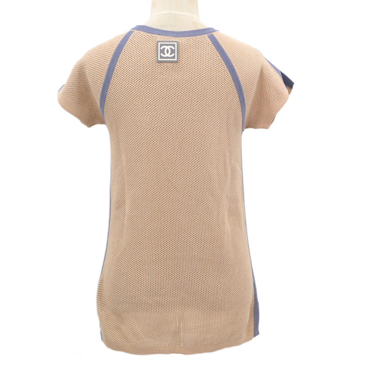 Chanel 2003 CC logo-patch mesh T-shirt #42