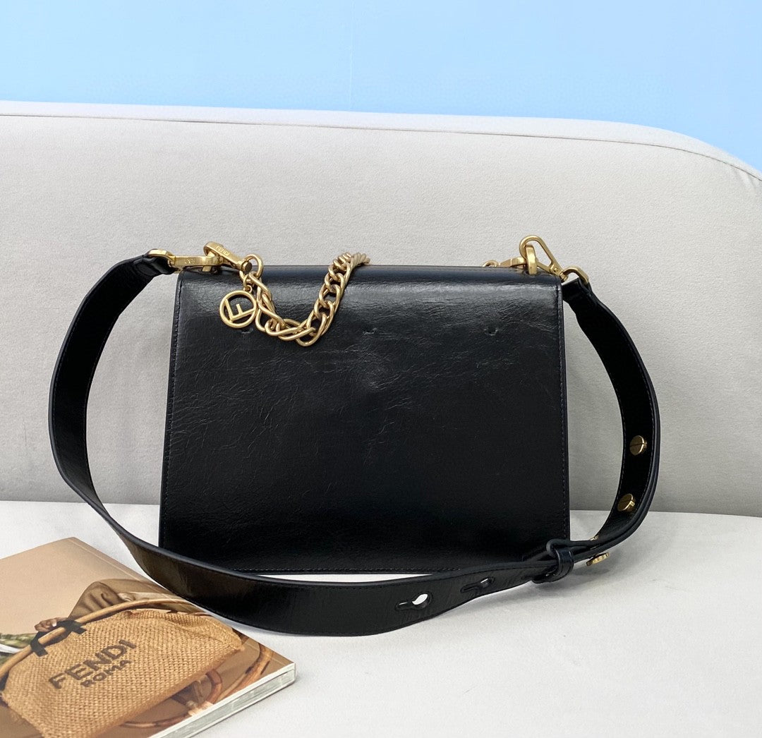 Top QualityTop Quality Kan U Small Black Bag For Woman 25cm/9.5in