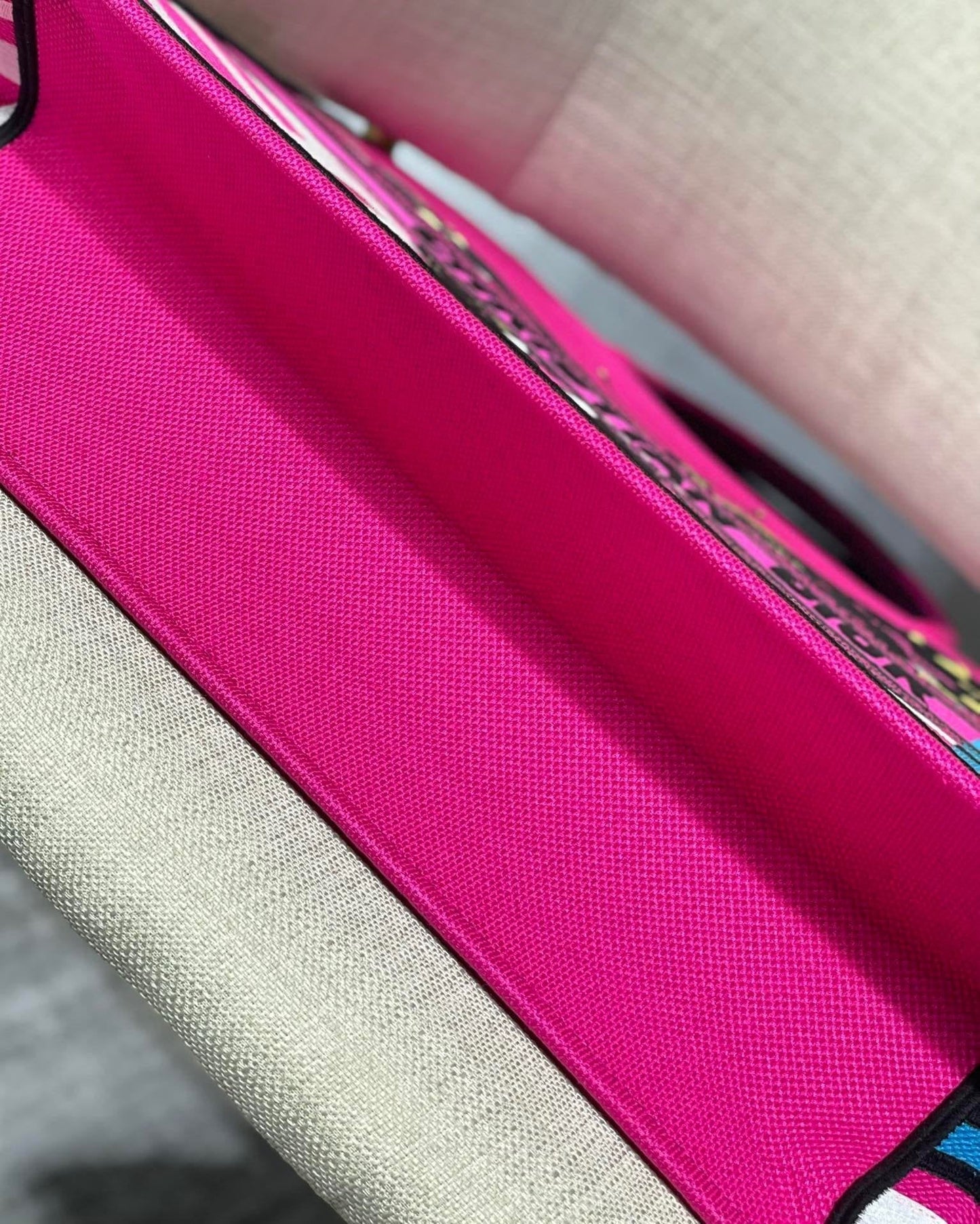 Top Quality Large Book Tote Pink And Blue, For Women, Womens Handbags 16.5in/42cm CD