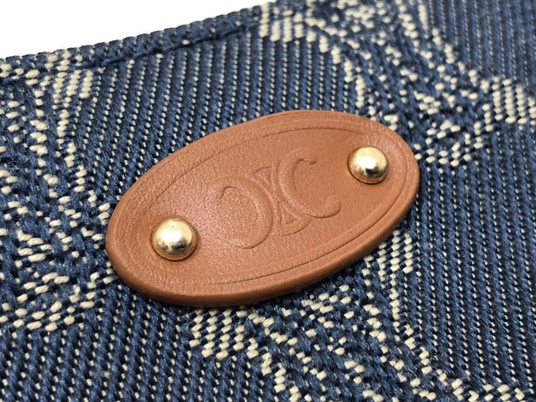 Top Quality Ava Bag In Triomphe Canvas XL Denim For Women 9in/23cm