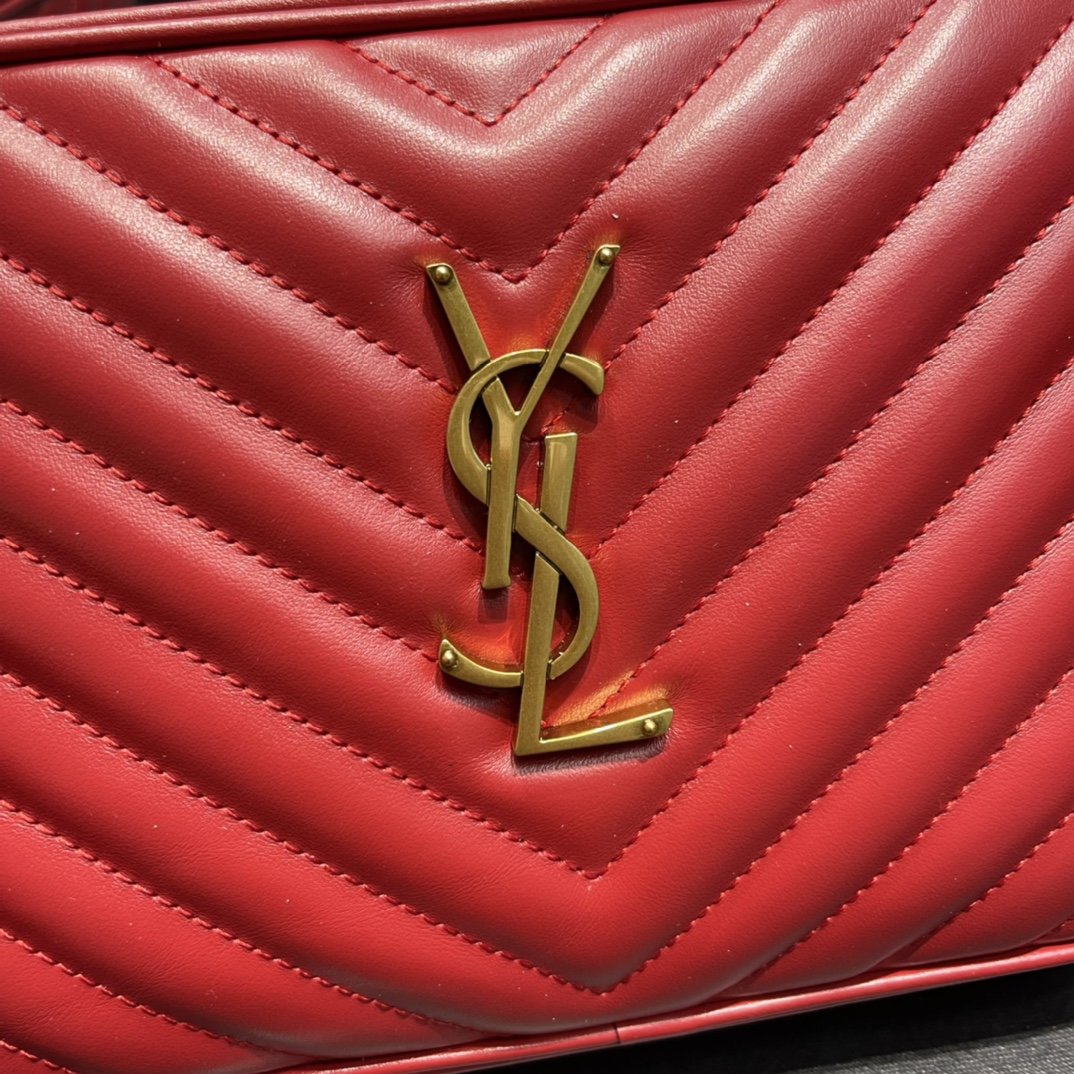 Top Quality Lou Camera Bag Red With Gold Toned Hardware For Women 9in/23cm YSL 612544DV7076008