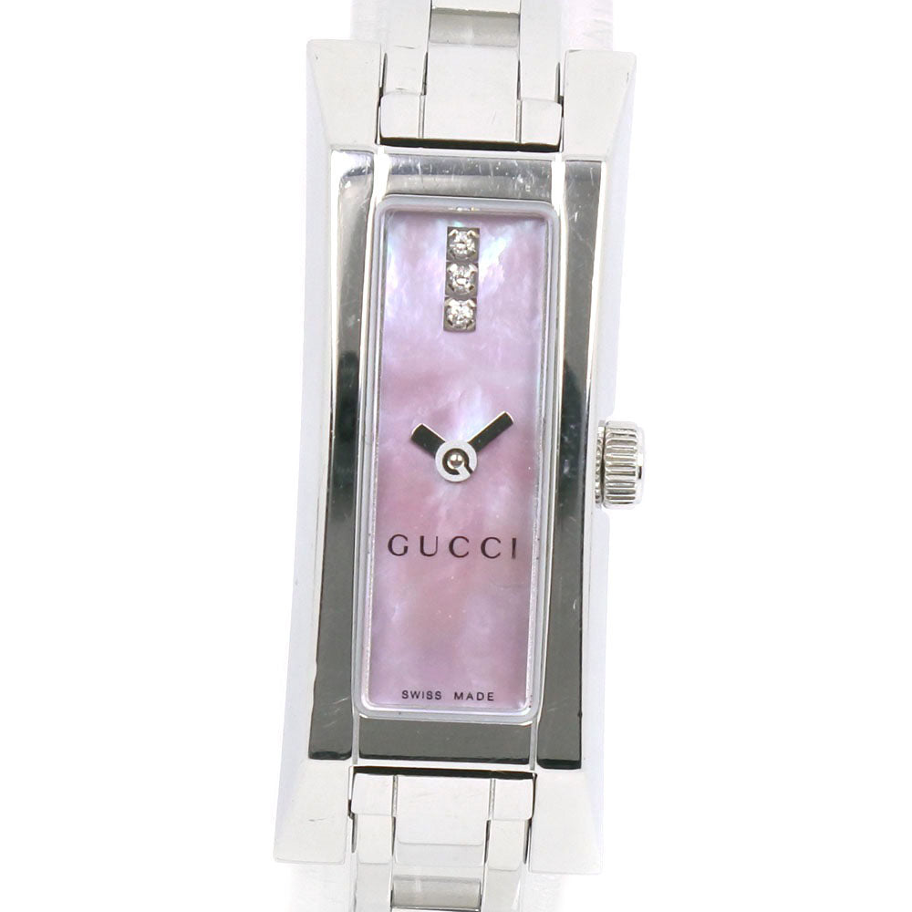 GUCCI Watches Quartz 110 Stainless Steel pink 3P diamond Pink shell dial Women