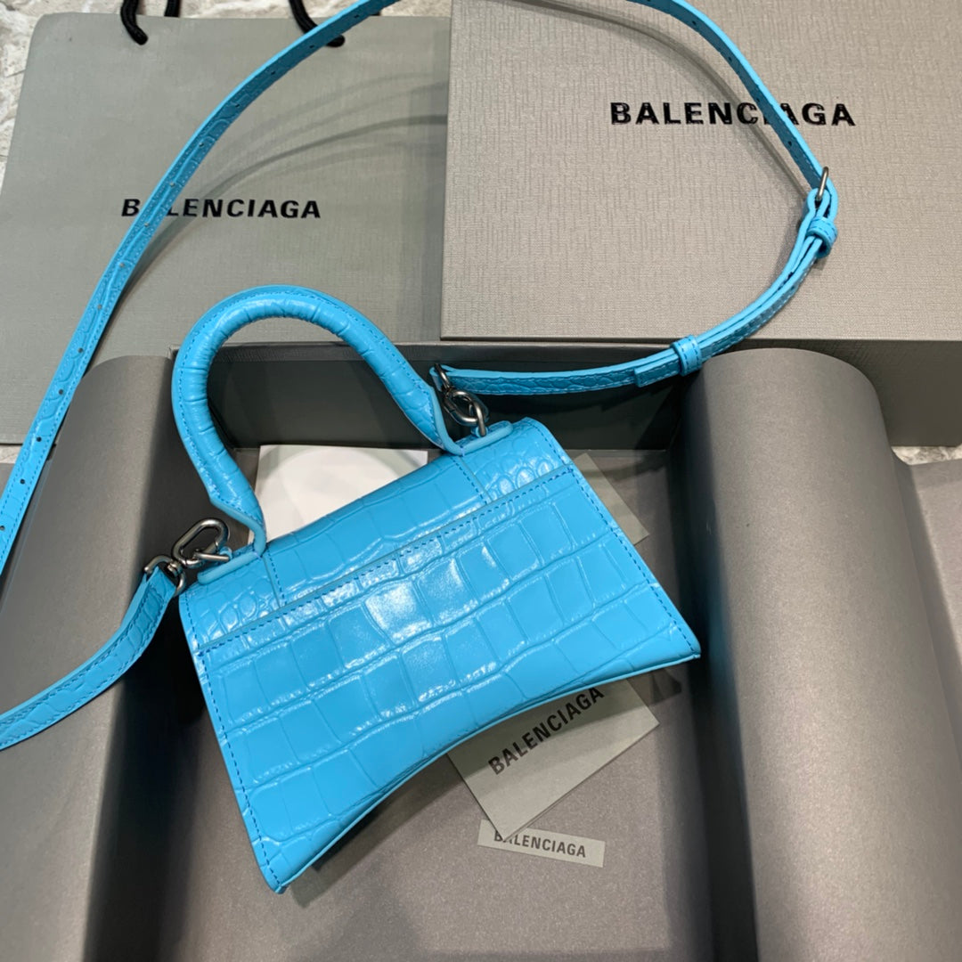 Top Quality Hourglass Small Handbag In Blue, For Women,  Bags 9in/23cm