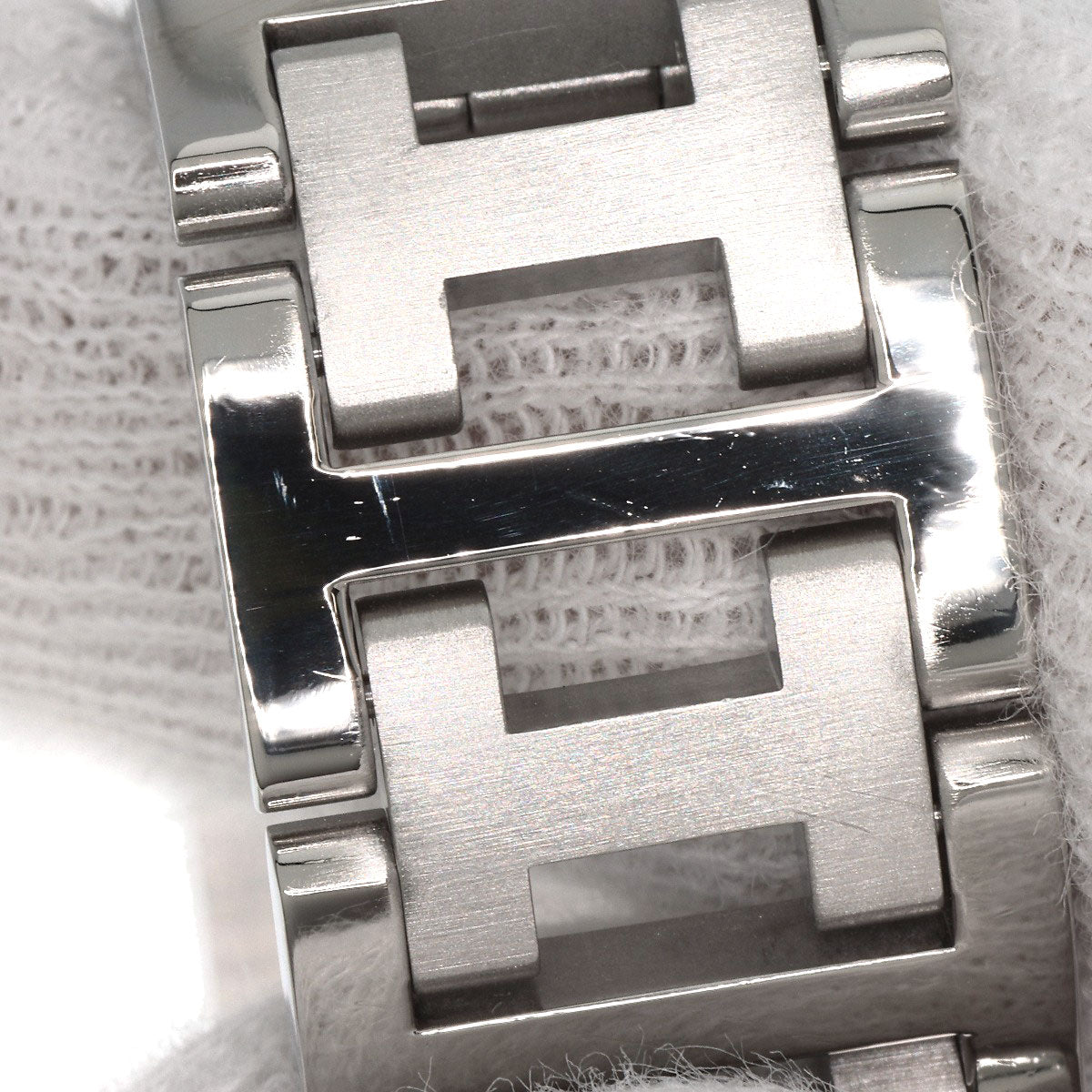 HERMES Watches Quartz CL1.310 Stainless Steel , Stainless Steel Silver Clipper Chrono black dial Women  d