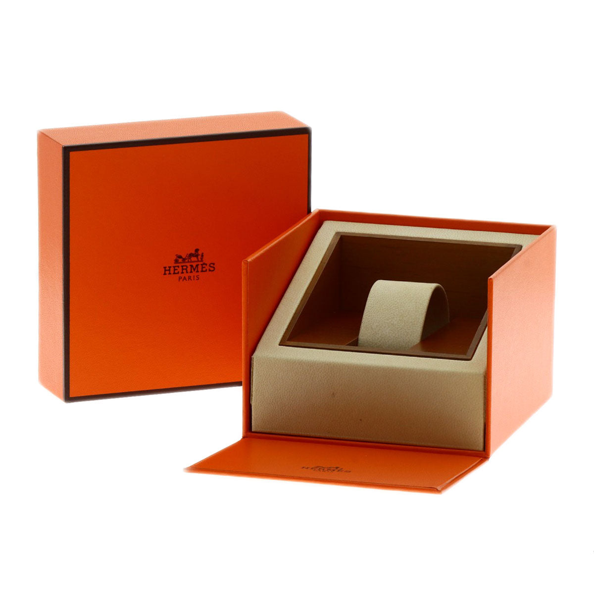HERMES Watches Quartz CL1.310 Stainless Steel , Stainless Steel Silver Clipper Chrono black dial Women  d