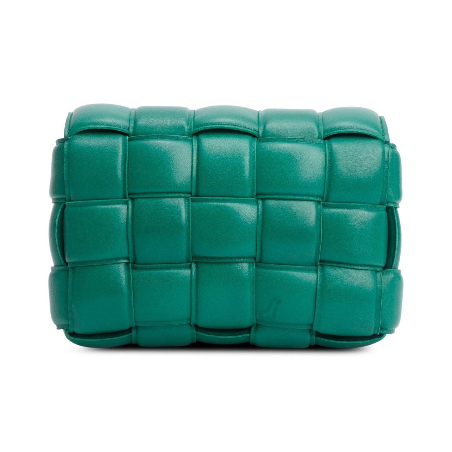 Bottega Veneta Green Nappa Maxi Intreccio Padded Cassette Crossbody Bag