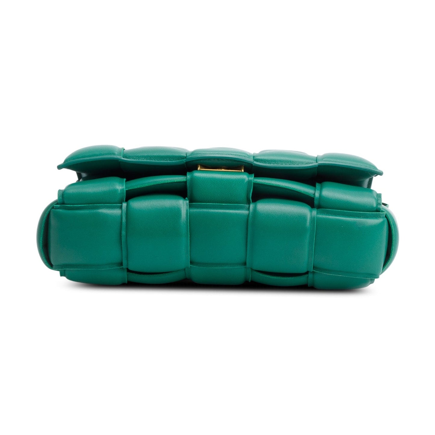 Bottega Veneta Green Nappa Maxi Intreccio Padded Cassette Crossbody Bag