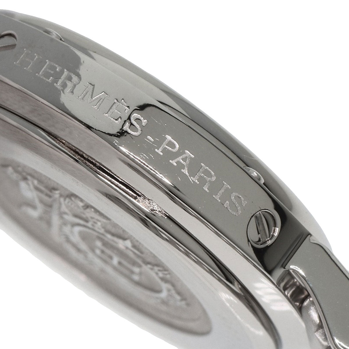 HERMES Watches Quartz CL4.210 Stainless Steel , Stainless Steel Silver Clipper white dial Women  d