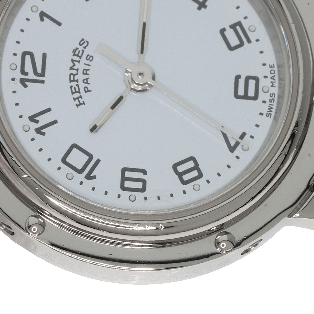 HERMES Watches Quartz CL4.210 Stainless Steel , Stainless Steel Silver Clipper white dial Women  d