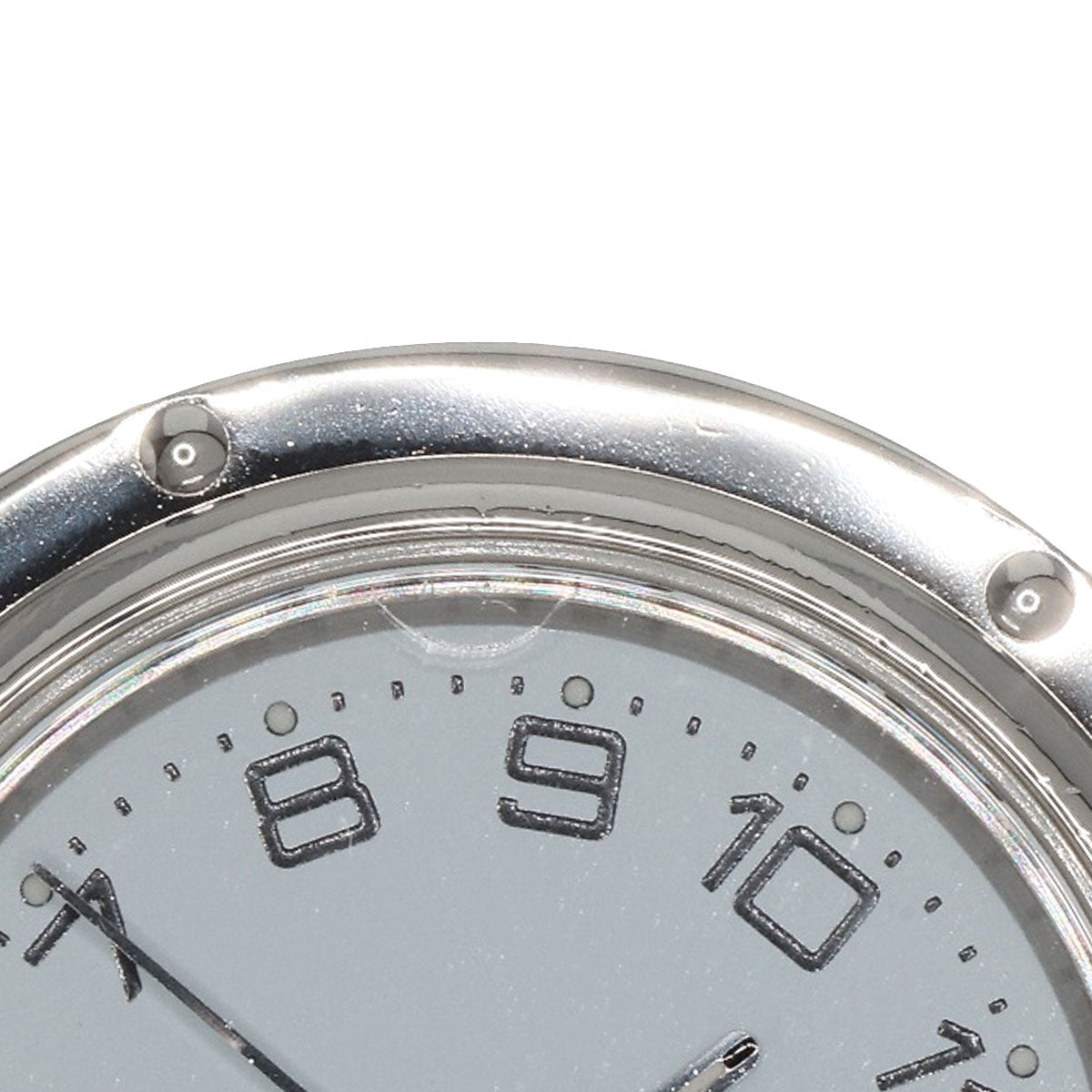 HERMES Watches Quartz CL4.210 Stainless Steel , Stainless Steel Silver Clipper white dial Women  d