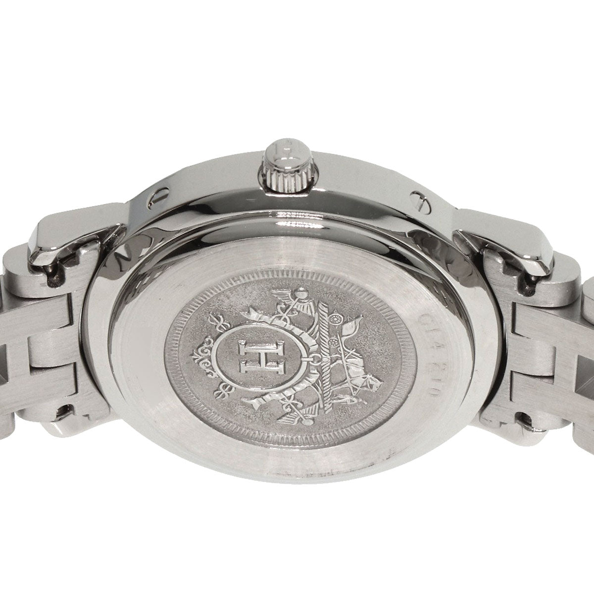 HERMES Watches Quartz CL4.210 Stainless Steel , Stainless Steel Silver Clipper white dial Women  d