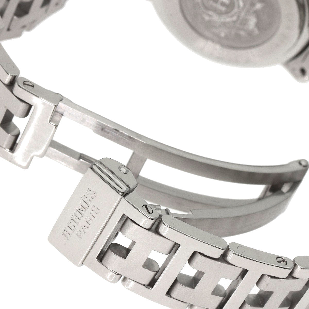 HERMES Watches Quartz CL4.210 Stainless Steel , Stainless Steel Silver Clipper white dial Women  d