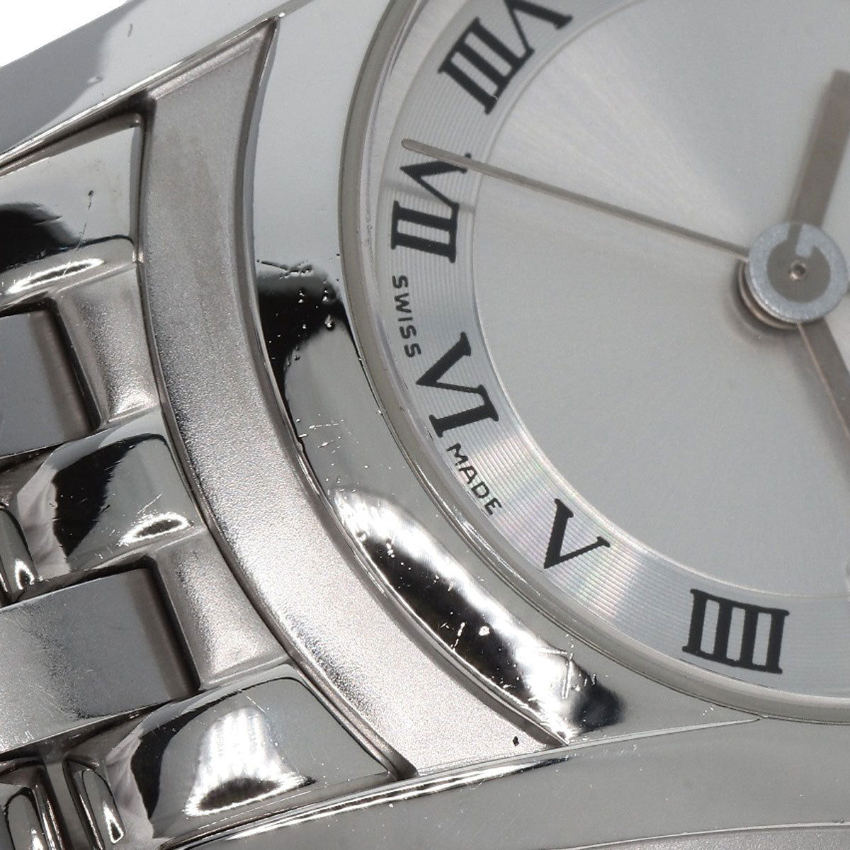 GUCCI Watches Quartz 5500L Stainless Steel , Stainless Steel Silver Round face Silver dial Women  d