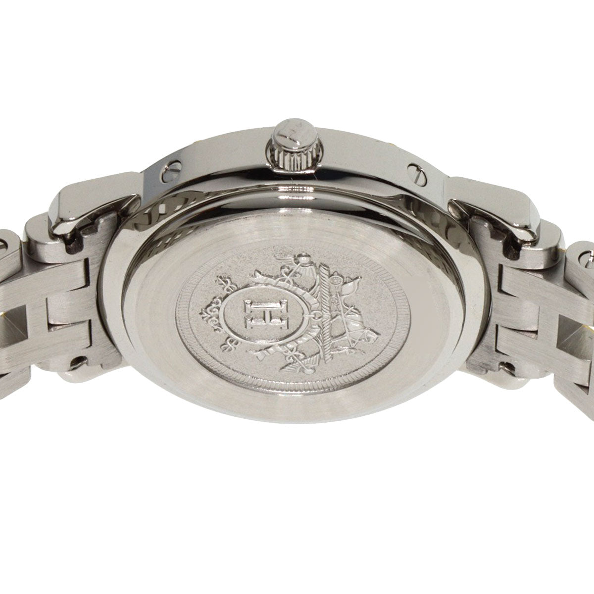 HERMES Watches Quartz CL4.220 Stainless Steel , SSxGP gold Clipper white dial Women  d