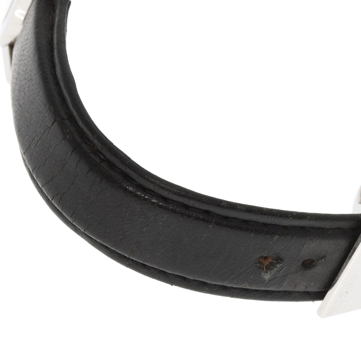 GUCCI Watches Quartz 5200L.1 Stainless Steel, Leather Silver Round face black dial Women  d