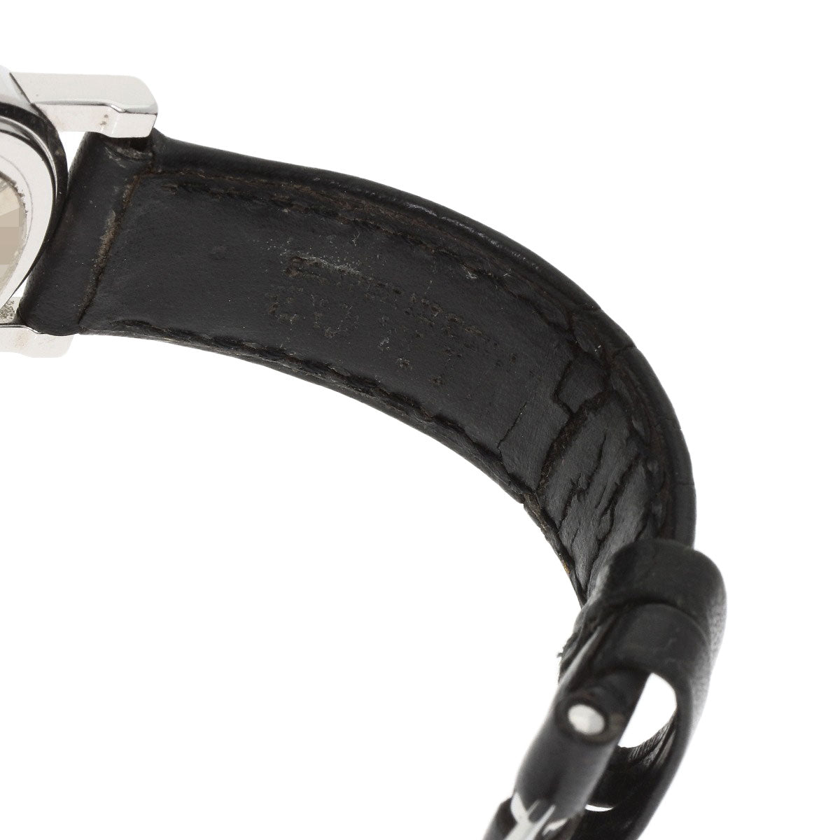 GUCCI Watches Quartz 5200L.1 Stainless Steel, Leather Silver Round face black dial Women  d