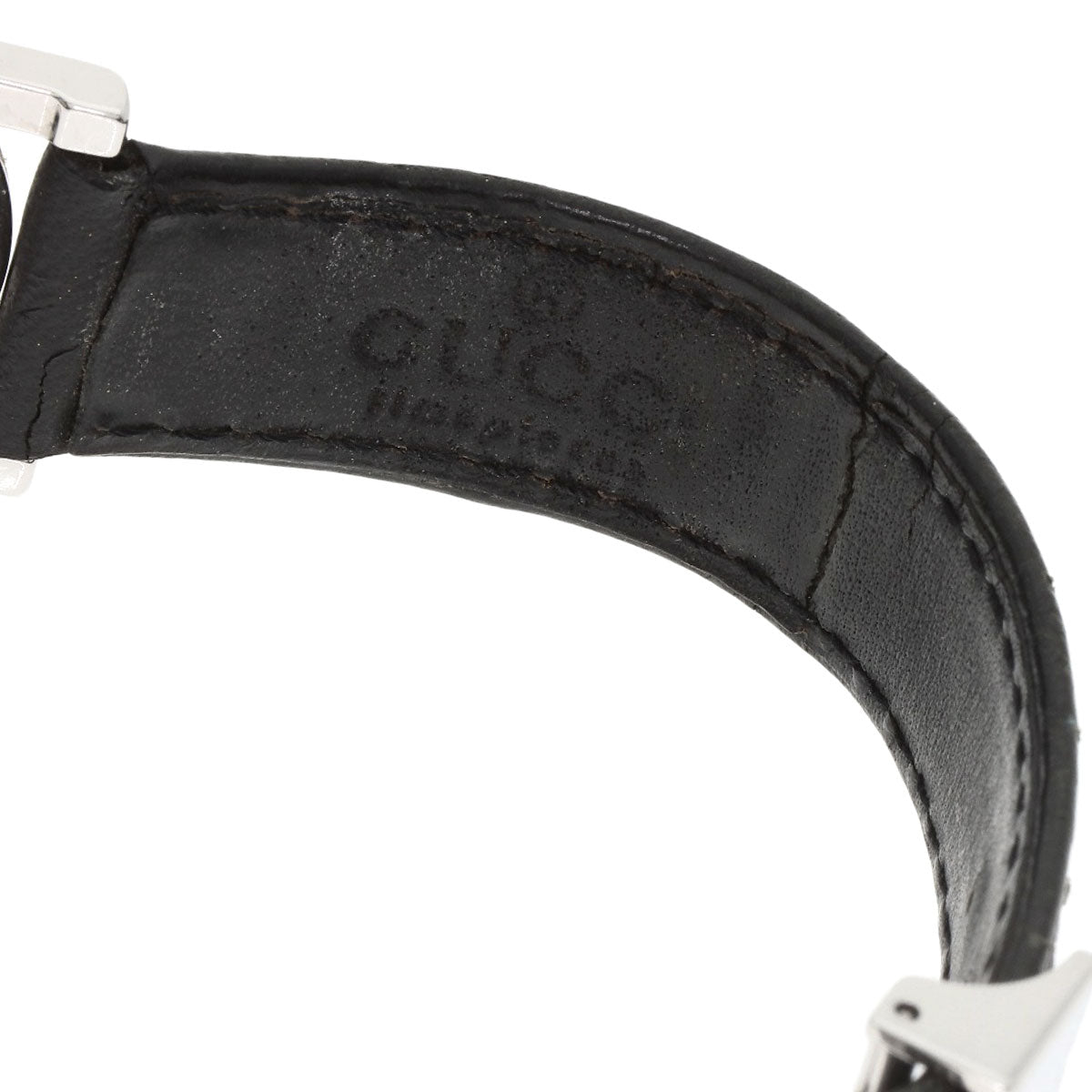GUCCI Watches Quartz 5200L.1 Stainless Steel, Leather Silver Round face black dial Women  d