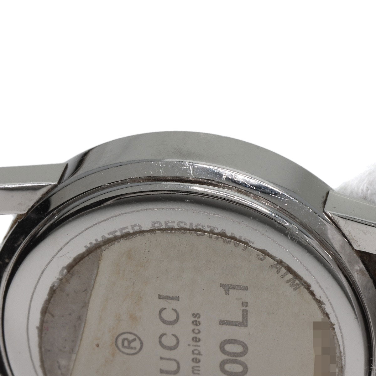 GUCCI Watches Quartz 5200L.1 Stainless Steel, Leather Silver Round face black dial Women  d