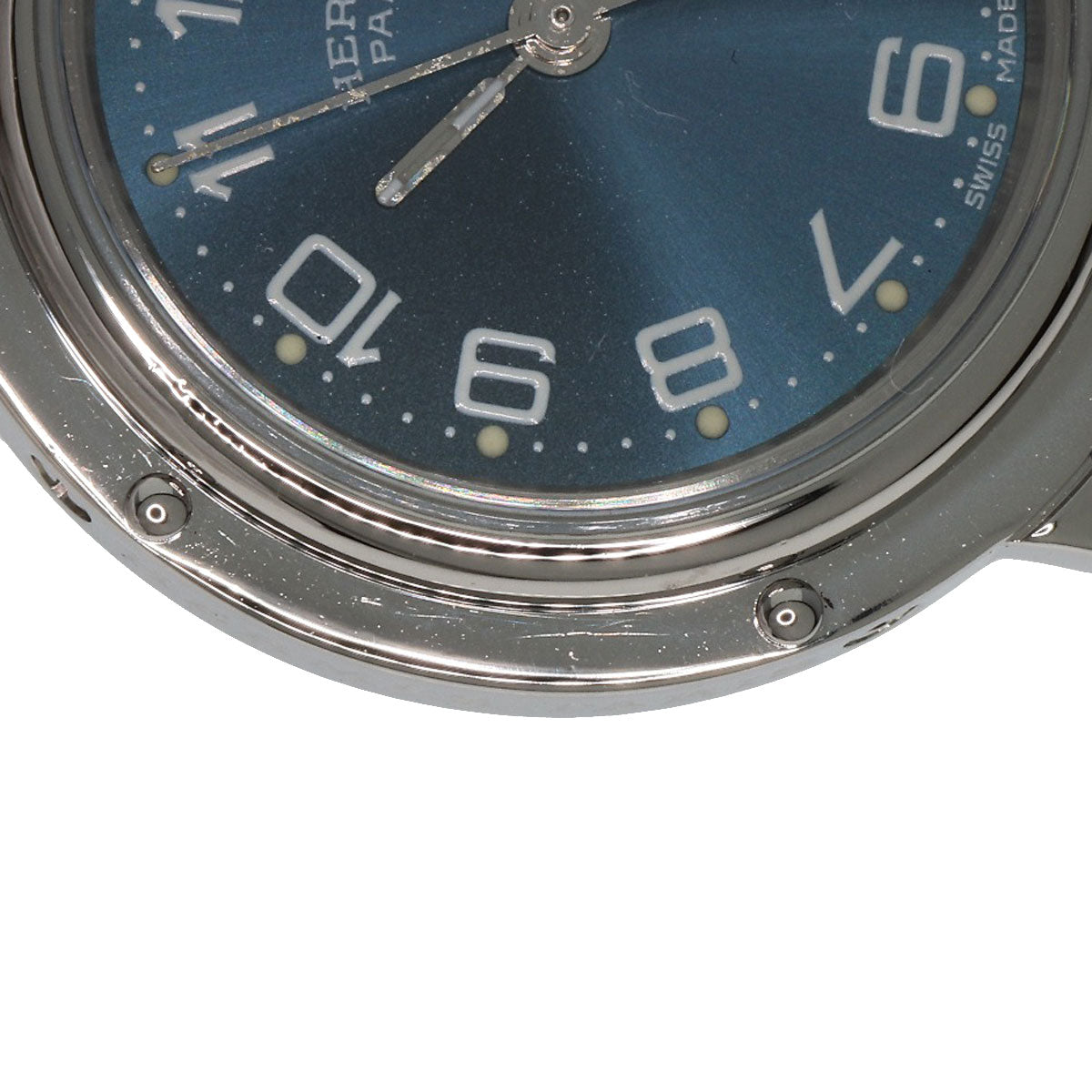 HERMES Watches Quartz CL4.210 Stainless Steel , Stainless Steel Silver Clipper blue dial Women  d