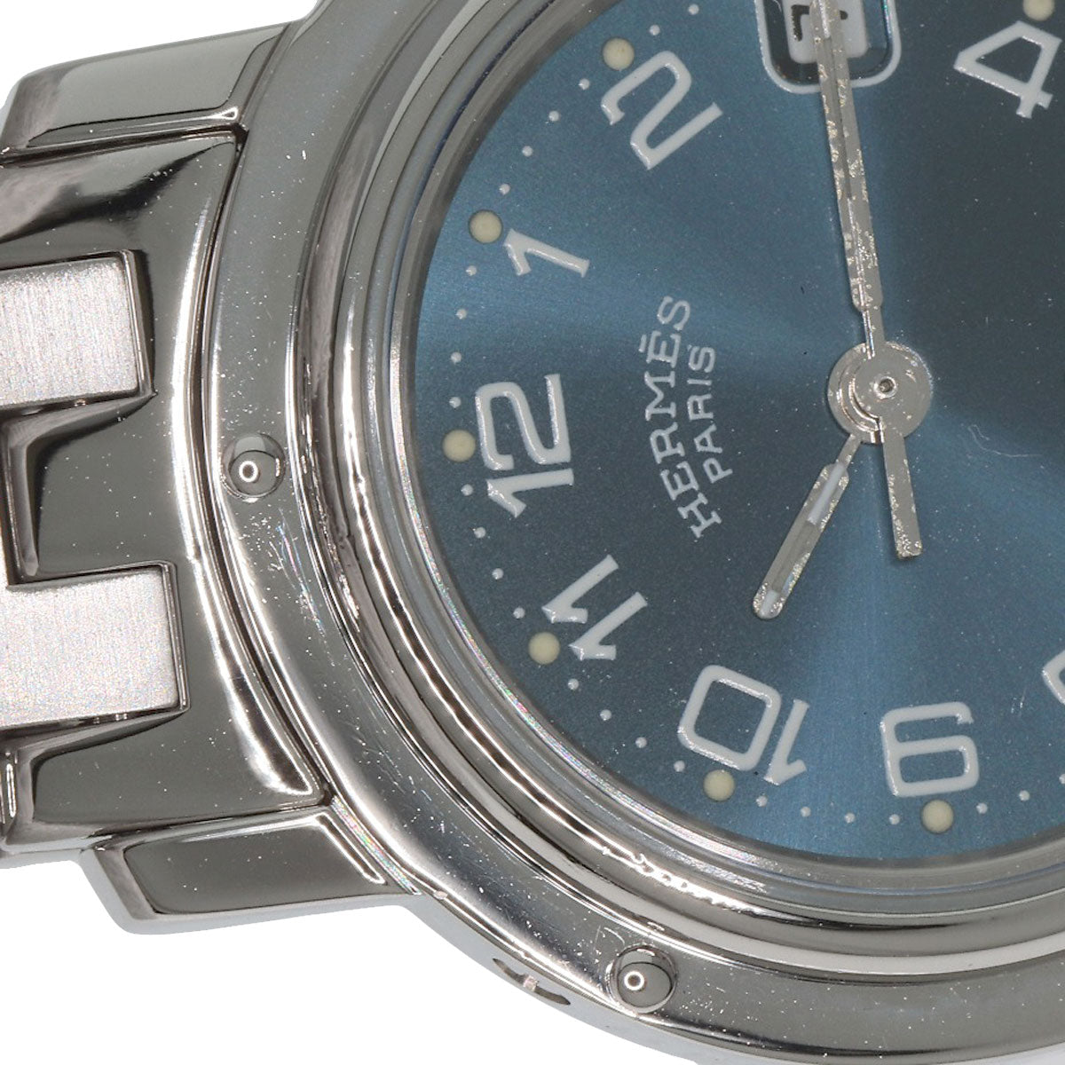 HERMES Watches Quartz CL4.210 Stainless Steel , Stainless Steel Silver Clipper blue dial Women  d