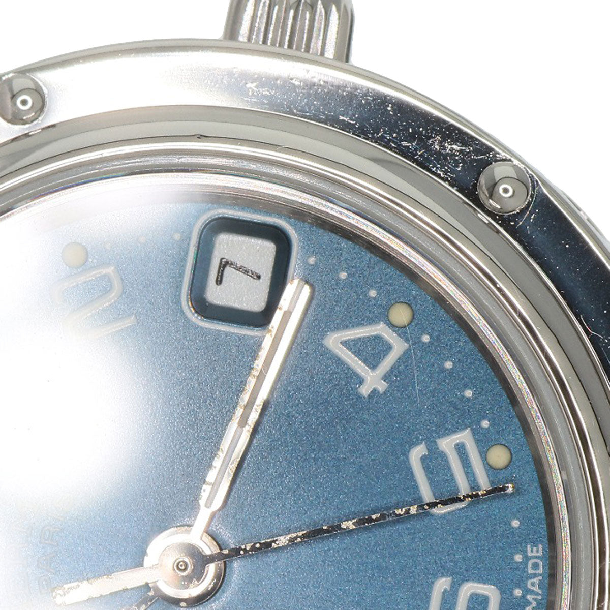 HERMES Watches Quartz CL4.210 Stainless Steel , Stainless Steel Silver Clipper blue dial Women  d