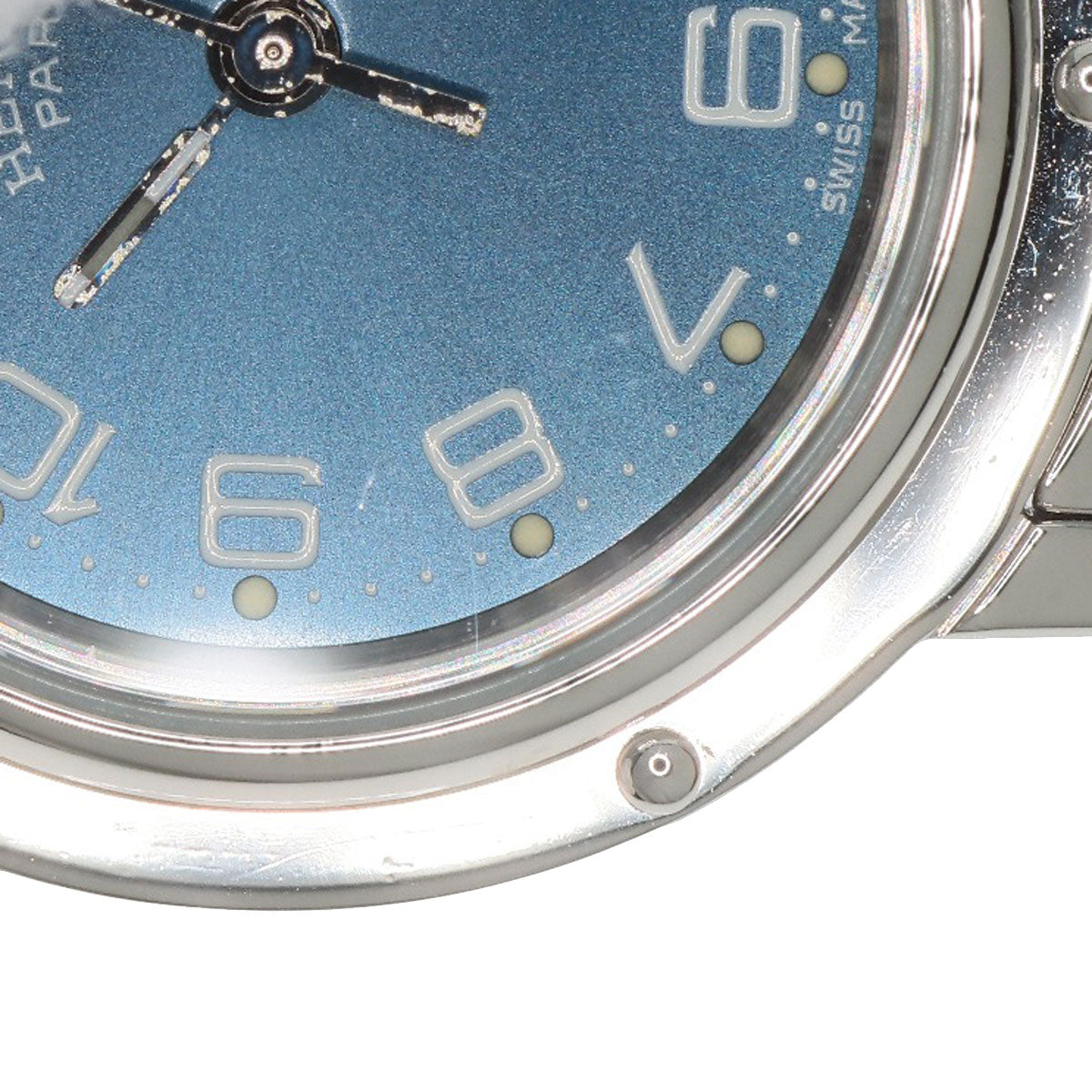 HERMES Watches Quartz CL4.210 Stainless Steel , Stainless Steel Silver Clipper blue dial Women  d