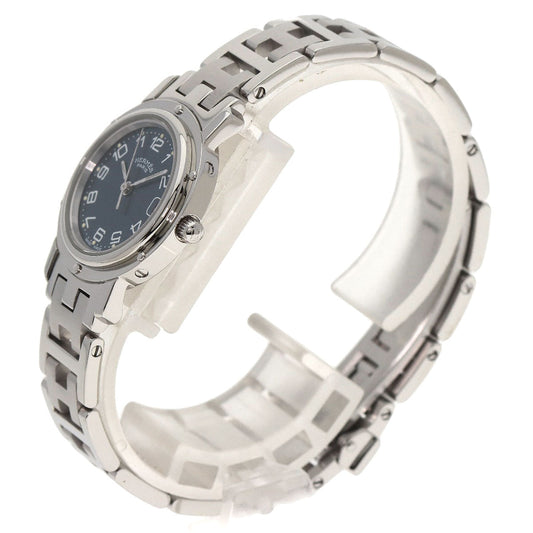 HERMES Watches Quartz CL4.210 Stainless Steel , Stainless Steel Silver Clipper blue dial Women  d