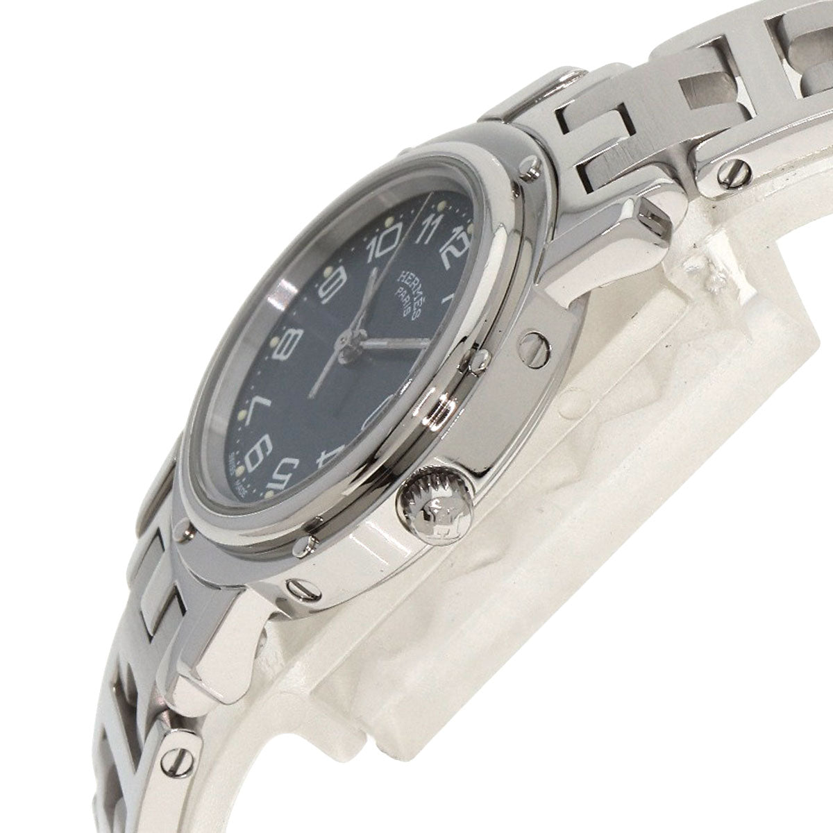 HERMES Watches Quartz CL4.210 Stainless Steel , Stainless Steel Silver Clipper blue dial Women  d