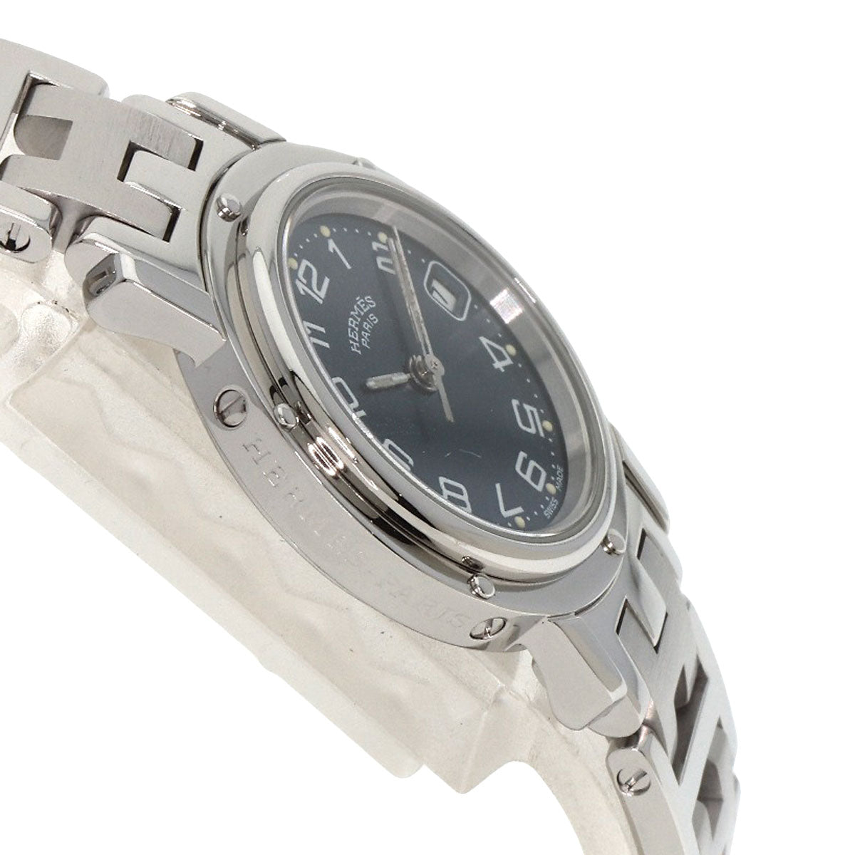 HERMES Watches Quartz CL4.210 Stainless Steel , Stainless Steel Silver Clipper blue dial Women  d