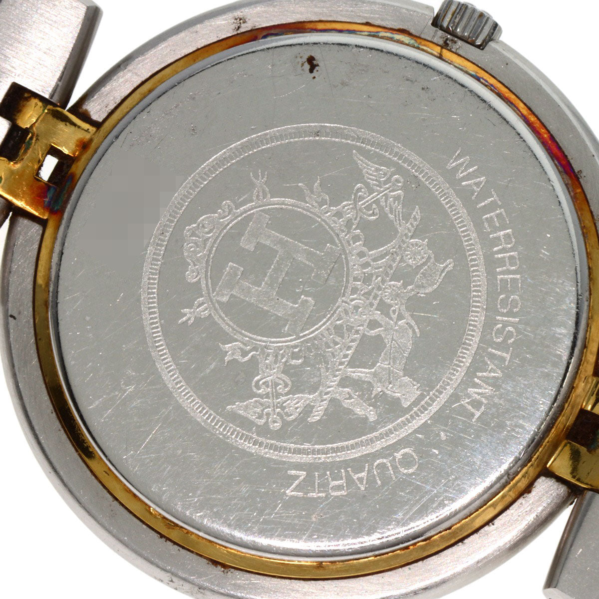 HERMES Watches Quartz Stainless Steel , SSxGP gold profile white dial mens  d