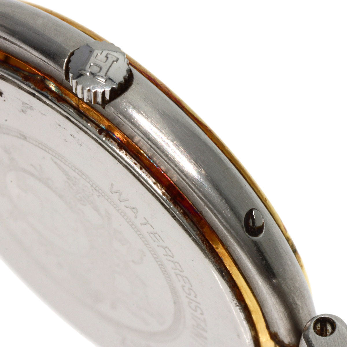 HERMES Watches Quartz Stainless Steel , SSxGP gold profile white dial mens  d