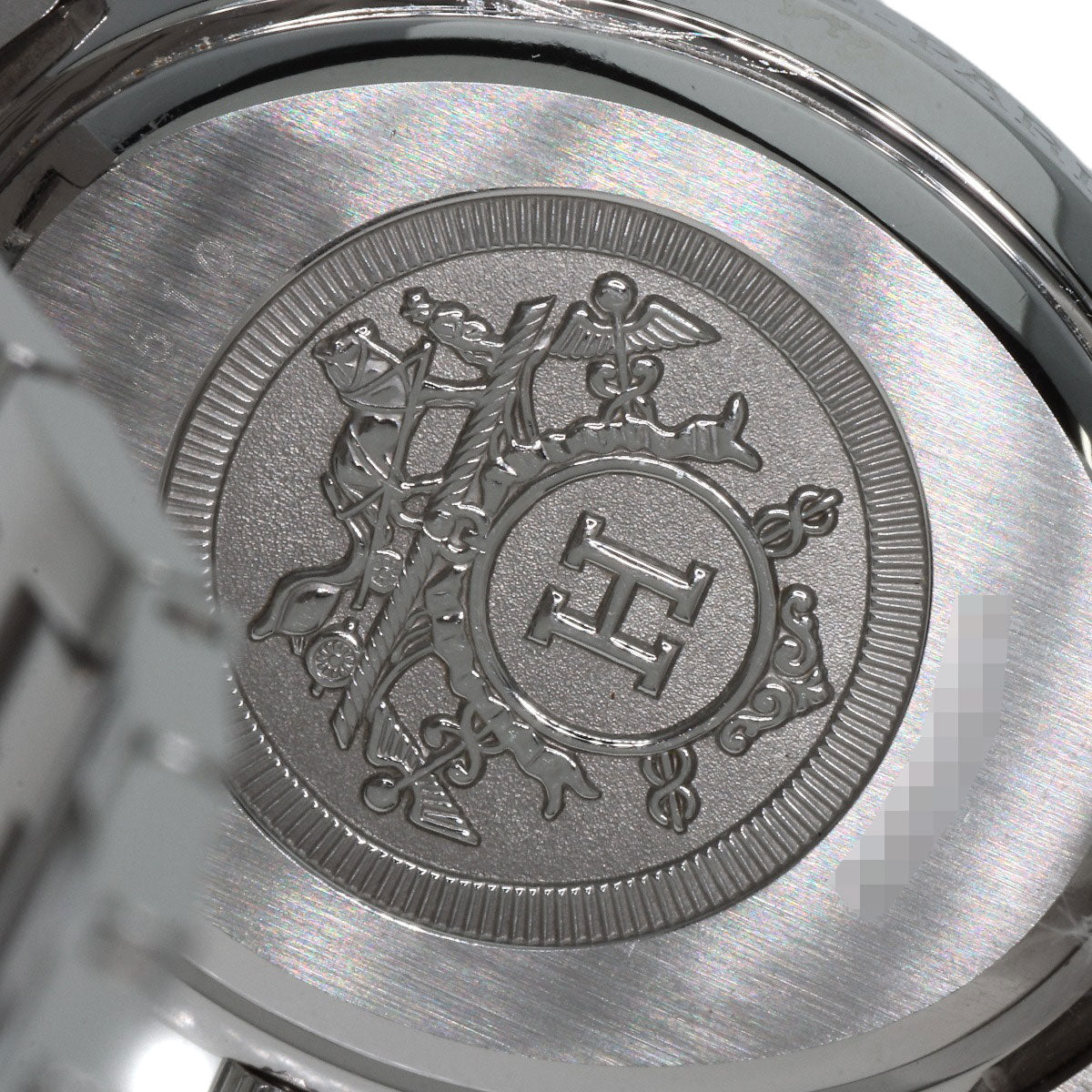 HERMES Watches Quartz CO1.510 Stainless Steel , Stainless Steel Silver Clipper oval black dial Women  d