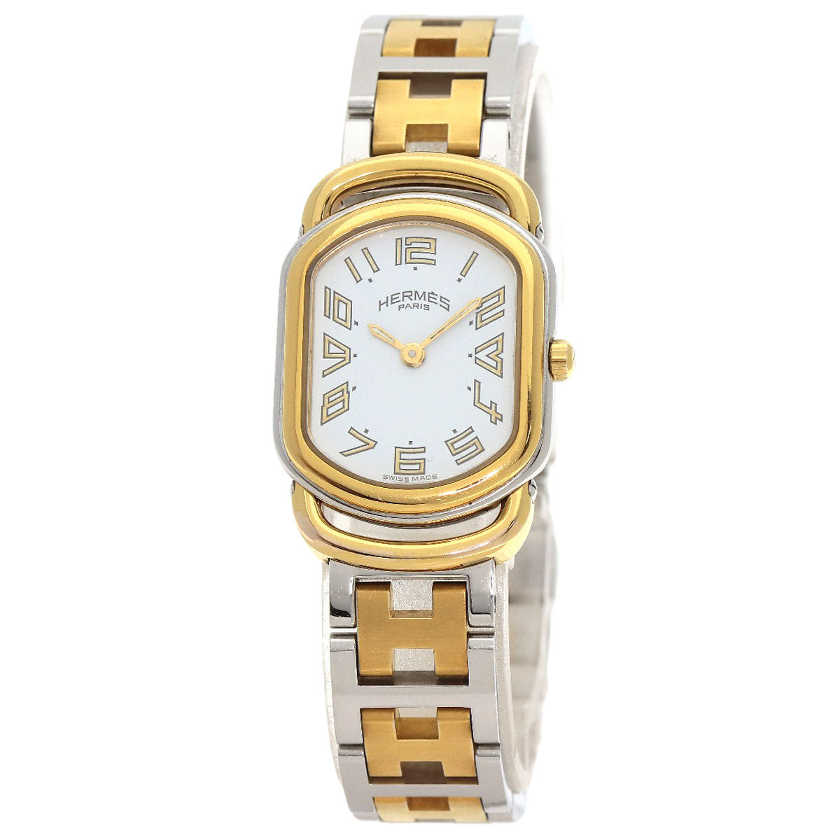 HERMES Watches Quartz RA1.240 Stainless Steel , SSxGP gold Rally white dial Women  d