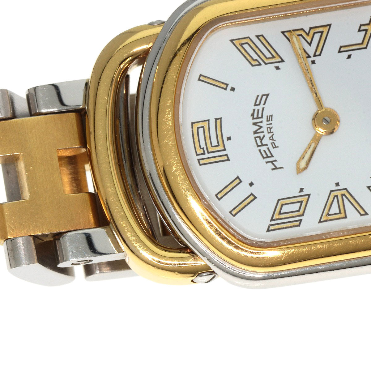 HERMES Watches Quartz RA1.240 Stainless Steel , SSxGP gold Rally white dial Women  d